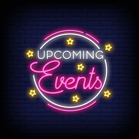 Premium Vector Upcoming Event Neon Sign Text Vector