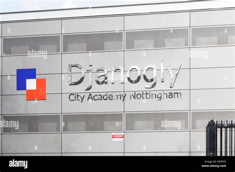 Djanogly City Academy Sign Nottingham England Uk Stock Photo Alamy