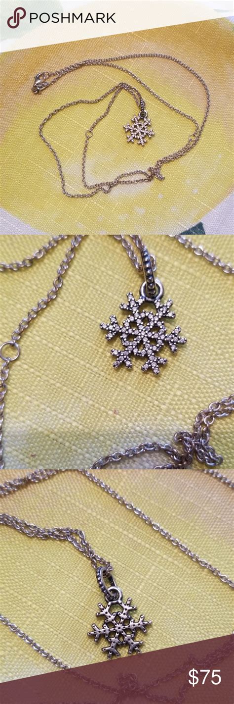 Pandora safety chains discount pandora heart crown black friday, now, the pandora beans sale online is becoming a lot more. Pandora necklace with snowflake pendant (With images ...