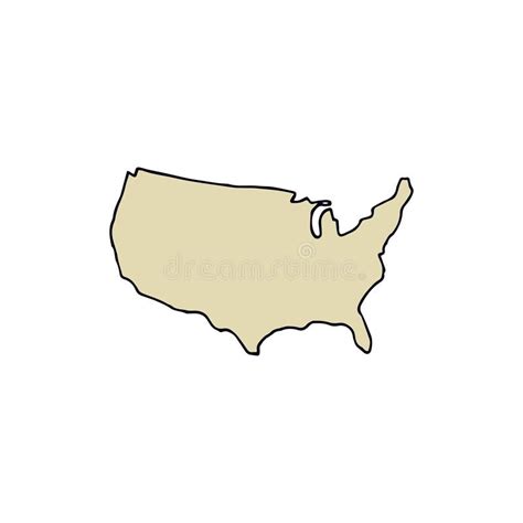 Karte Der Vereinigten Staaten Von Amerika Und Der Symbole Von Amerika