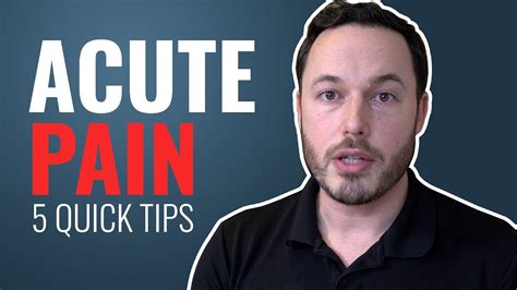 5 Quick Tips To Overcome Acute Pain Youtube