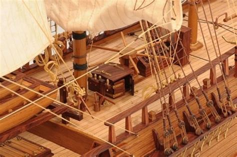 Hms Endeavour Open Hull Model Ship Handcrafted Wooden Ready Made My