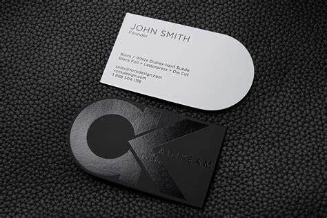 Free Bold And Creative Black And White Business Card Template Ck