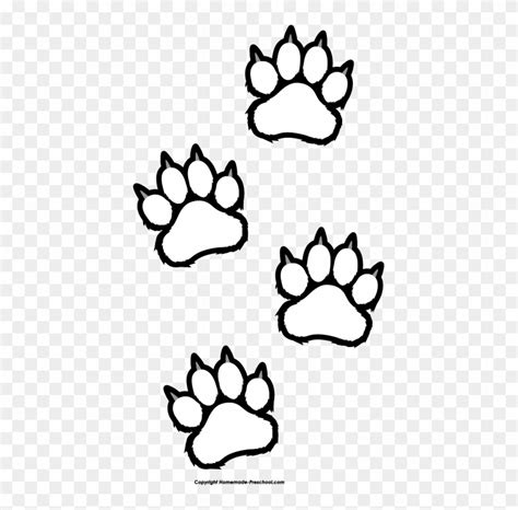 Tiger Paw Black And White Clipart