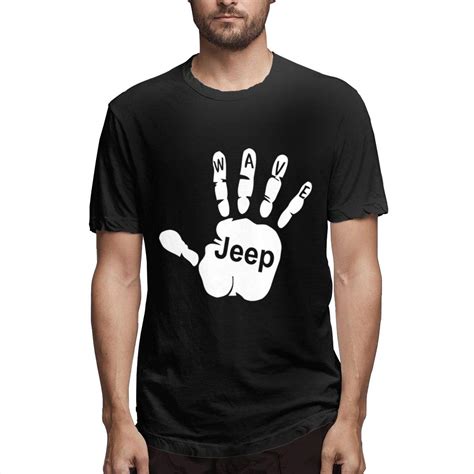 Jeep Wave Hand Crew Neck Tshirts Short Sleeves Clothing S Tee Kitilan