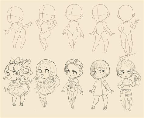 Chibi Poses Ftu By Shinekoshin On Deviantart Chibi Sketch Chibi Body Anime Chibi