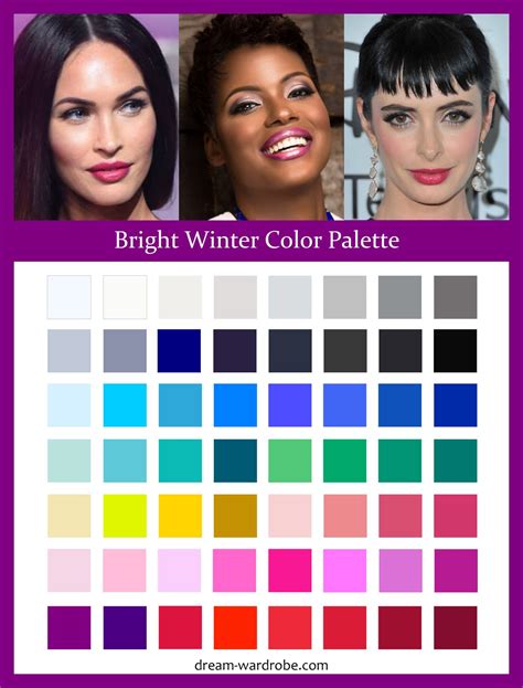 Bright Winter Color Palette And Wardrobe Guide Dream Wardrobe