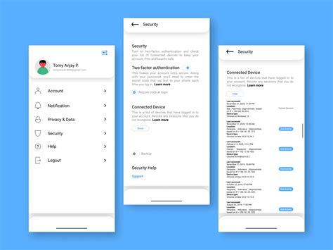 Security Setting Mobile App UI by Gede Adhi on Dribbble