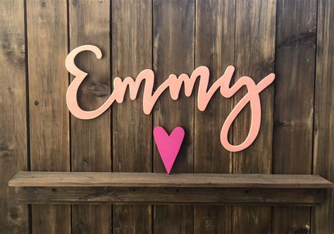 Emmy Name Sign Wooden Names Letters For Nursery Nursery Decor Wall