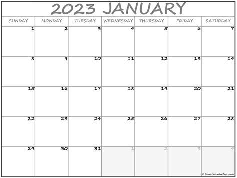 January 2023 Calendar Free Printable Calendar Templates From 2023