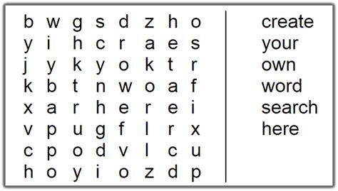 Create Your Own Word Search Easy Word Search Maker