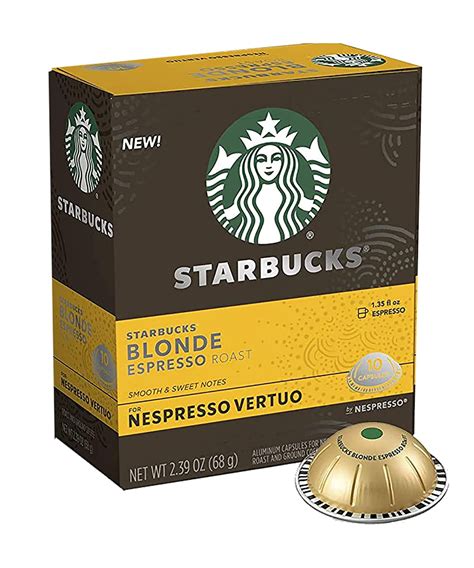 Starbucks Coffee Nespresso Vertuo Capsules Blonde Espresso Roast