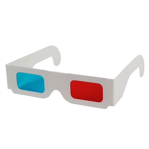 10pcs Universal Anaglyph Cardboard Paper Red Blue Cyan 3d Glasses For