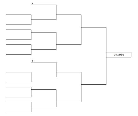 Printable Tournament Brackets Single Elimination