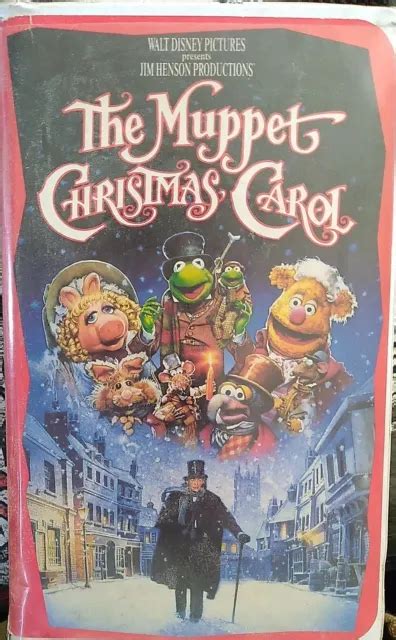 THE MUPPET CHRISTMAS Carol Walt Disney VHS Video Tape Clamshell Vintage