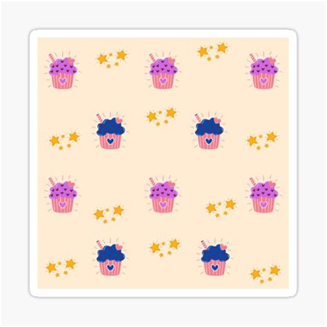 Purple And Blue Cake Sticker For Sale By Amritv Redbubble