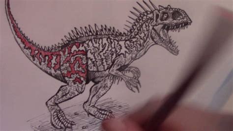 Jurassic World How To Draw Indominus Rex Part 4 Youtube