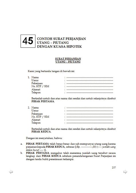 Contoh surat perjanjian hutang tentu saja dibutuhkan pihak pemberi pinjaman. Pembayaran Contoh Surat Perjanjian Bayaran Balik Hutang