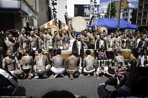 Rarely Seen Full Body Yakuza Tattoos On Show At Japanese Festival