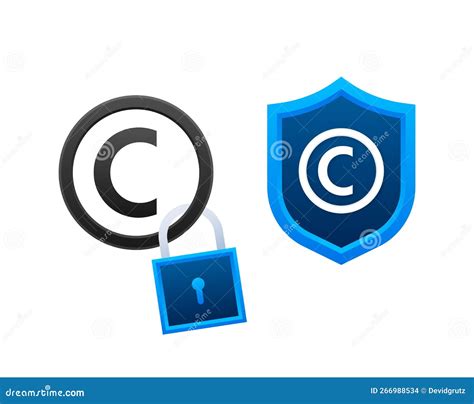 Copyright Trademark Intellectual Property Sign Label Vector Stock