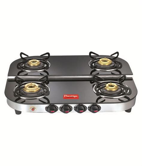 Sunflame single burner glass top 1 burner gas stove manual ignition black. Prestige Royale DGT 04 SS AI Glass Top Gas Stoves Price in ...