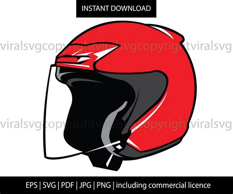 Red Helmet Svg File Helmet Graphic Vector Helmet Graphic Etsy
