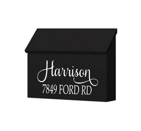 Wall Mounted Mailbox Decal Custom Mailbox Personalized Etsy In 2021 Mailbox Decals Custom