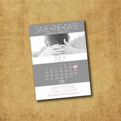 Save The Date Calendar Printable Engagement Announcement Calendar