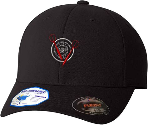Custom Flexfit Baseball Cap Darts Sports C Embroidery Design Polyester Hat At Amazon Mens
