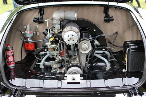 1956 Karmann Ghia Engine View With Judson Supercharger Porsche
