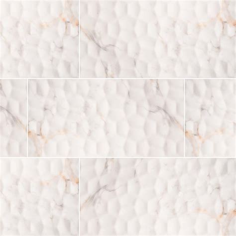 12x24 Adella Viso Calacatta Satin Matte Ceramic Tile Contemporary