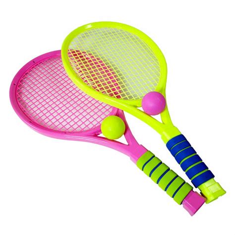 Tychotyke Kids Tennis Racket Play Set Rackets Balls Outdoor 2 Colors