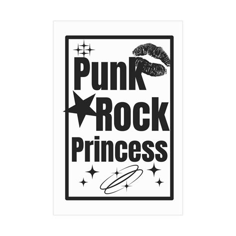Punk Rock Princess Unframed Print Etsy