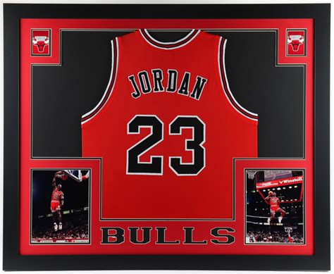 Michael Jordan 35x43 Custom Framed Jersey Display Barnebys