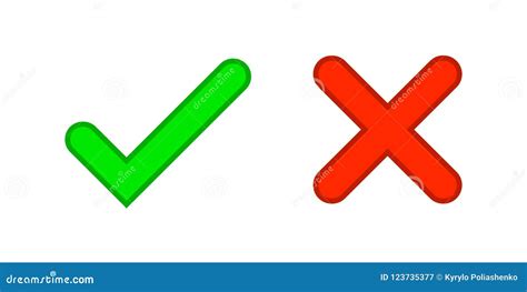 Check Marks Yes And No Stock Vector Illustration Of Icons 123735377