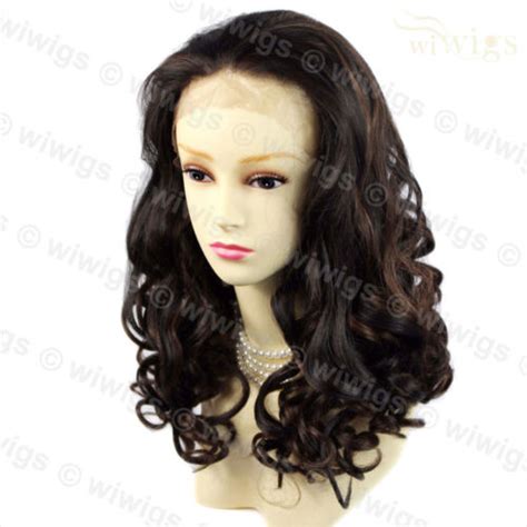 Wiwigs Beautiful Lace Front Curly Long Brown Strawberry Blonde Mix