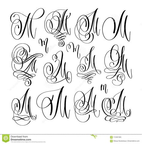 Calligraphy Lettering Script Font M Set, Hand Written ... Welcome on the stylish text generator, this generator let you add effect on a text.