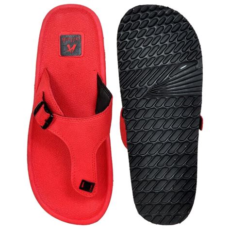 Buy Altek Red Slippers For Men Online At Best Prices In India Jiomart