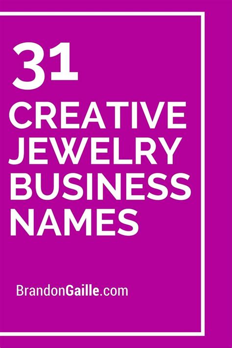 250 Catchy And Creative Jewelry Business Names Creative Jewelry
