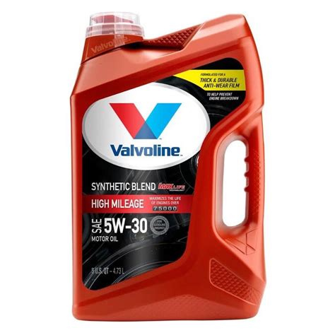 Valvoline High Mileage Maxlife Sae 5w 30 Motor Oil Easy Pour 5 Quart