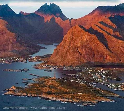 Lofoten Islands Norway Aerial View Lofoten Nature