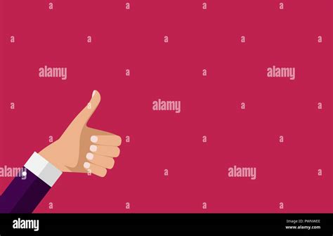 Thumbs Up Sign Can Be Used For Social Network Vector Illustration