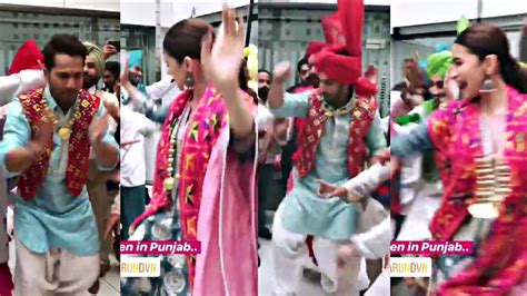 alia bhatt and varun dhawan bhangra dance in punjab kalank promotion youtube