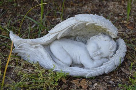 Concrete Baby Angel Wings Memorial Garden Statue Etsy In 2020 Angel