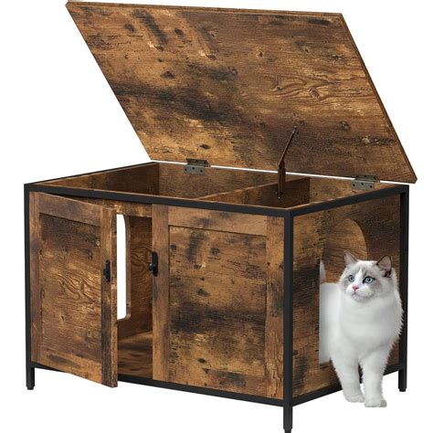 Buy Runlexi Cat Litter Box Enclosure Furniture With Top Opening Hidden