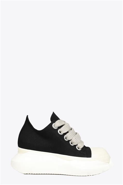 Rick Owens Drkshdw Abstract Low Black Denim Low Abstract Sneaker With