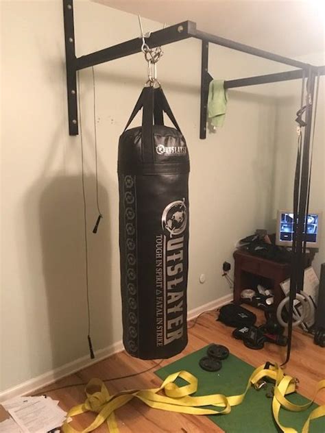 How To Hang A Punching Bag On A Pull Up Bar Just