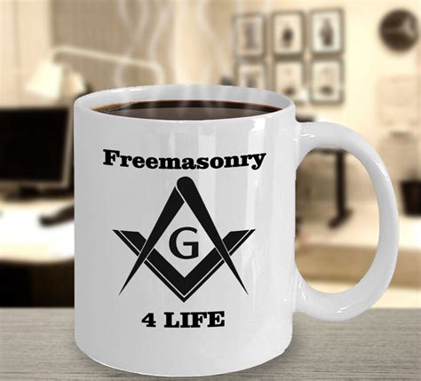 Freemason Coffee Mug Freemasonry 4 Life Cup Masonic Ts Etsy