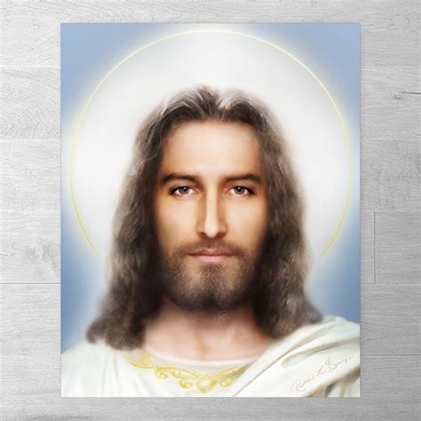 Jesus, also referred to as jesus of nazareth or jesus christ, was a jewish preacher and religious leader who became the central figure of christianity.christians believe him to be the son of god and the awaited messiah (christ) prophesied in the old testament. The Holy Face of Jesus Print - RL George Studio
