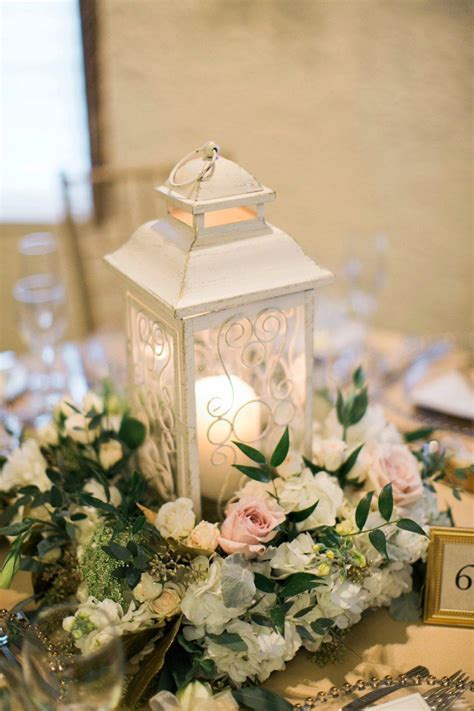 Elegant Lantern And Floral Centerpiece Rachael Osborn Photography